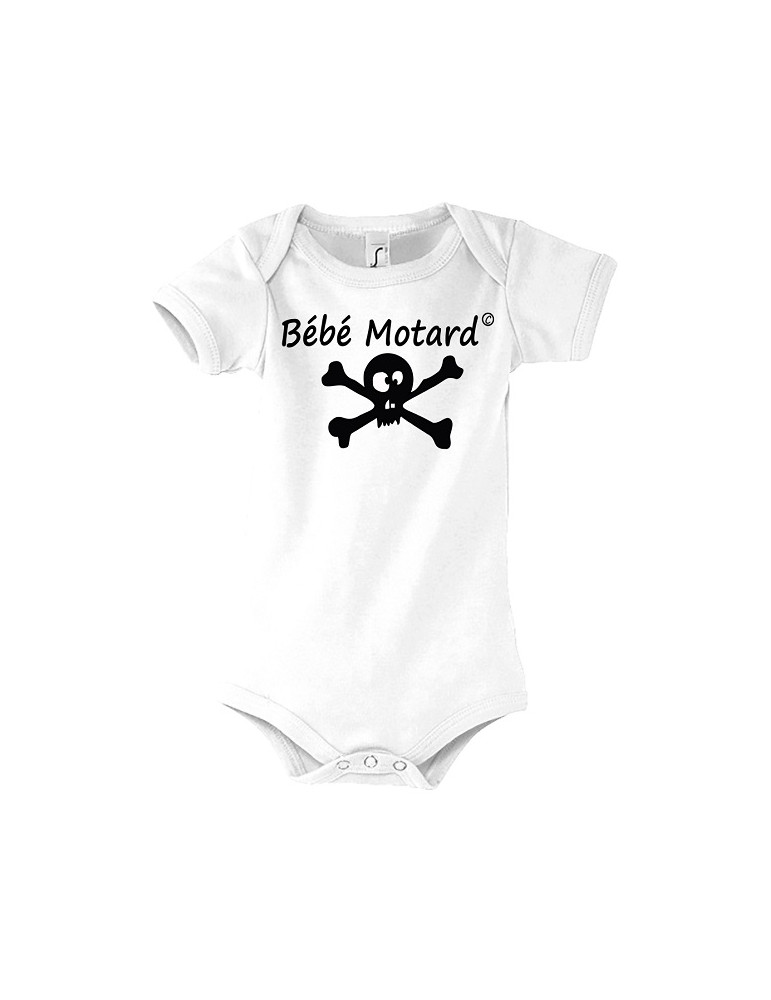 Body Bebe Motard Skull Noir