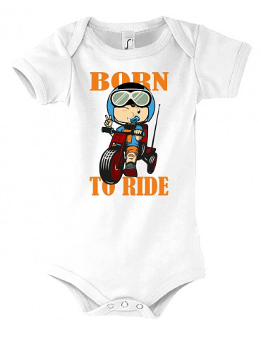 Body Bebe Motard Born To Ride Orange