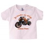 T-shirt Bébé Je Roule En KTM - BébéMotard - rose - face